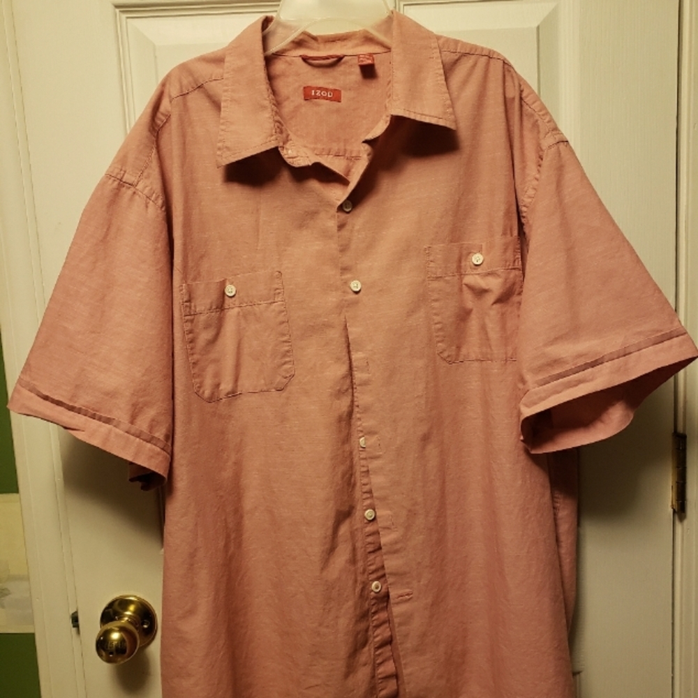 Men's shirt size xl Izod pink 100 percent cotton
